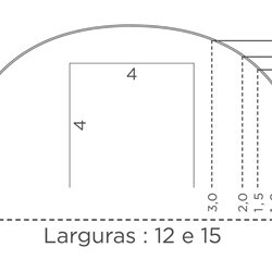 schematic drawing of a omega with height of 5,5m with sizes