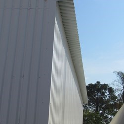 when no gutters are wanted, the roof extends 50cm out of the wall