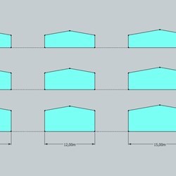 comparison of the section of all delta barns height and width